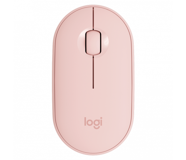 Mouse sem fio Logitech Pebble M350 - Rosa