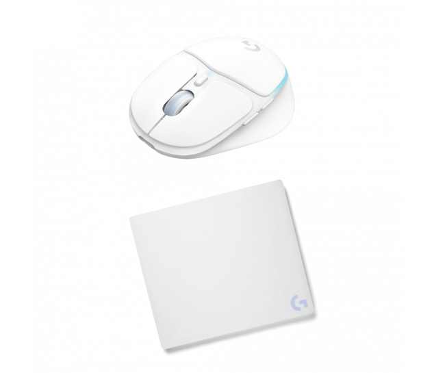 Kit Logitech G Aurora Collection Mouse + Mousepad - Branco 
