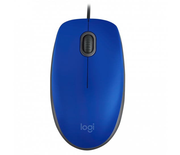 Mouse com fio USB Logitech M110 Azul