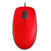 Mouse com fio USB Logitech M110 Vermelho - 1