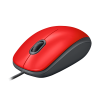 Mouse com fio USB Logitech M110 Vermelho - 2