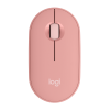 Mouse Sem Fio Logitech Pebble Mouse 2 M350s Rosa + Teclado sem fio Logitech Pebble Keys 2 K380s - Headset com fio USB Logitech H390 - Rosa - 3