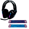 Headset Gamer Sem Fio Logitech G733 7.1 - Preto + Faixa de Cabeça para Headset Logitech G335 e G733 - Violeta - 1