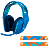 Fone De Ouvido Mic Logitech Gamer G733 Dolby Surround S/Fio Azul + Faixa De Cabeça Logitech P/ Headset G733 Laranja - 1