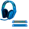 Fone De Ouvido Mic Logitech Gamer G733 LIGHTSPEED S/Fio Azul + Faixa De Cabeça Logitech P/ Headset G733 G335 Azul - 1