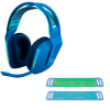 Fone De Ouvido Mic Logitech Gamer G733 LIGHTSPEED S/Fio Azul + Faixa De Cabeça Logitech P/ Headset G733 G335 Lilas - 1